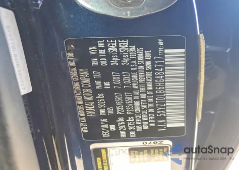 2017 Hyundai Santa Fe Sport from USA, damaged, VIN 5XYZTDLB6HG484717